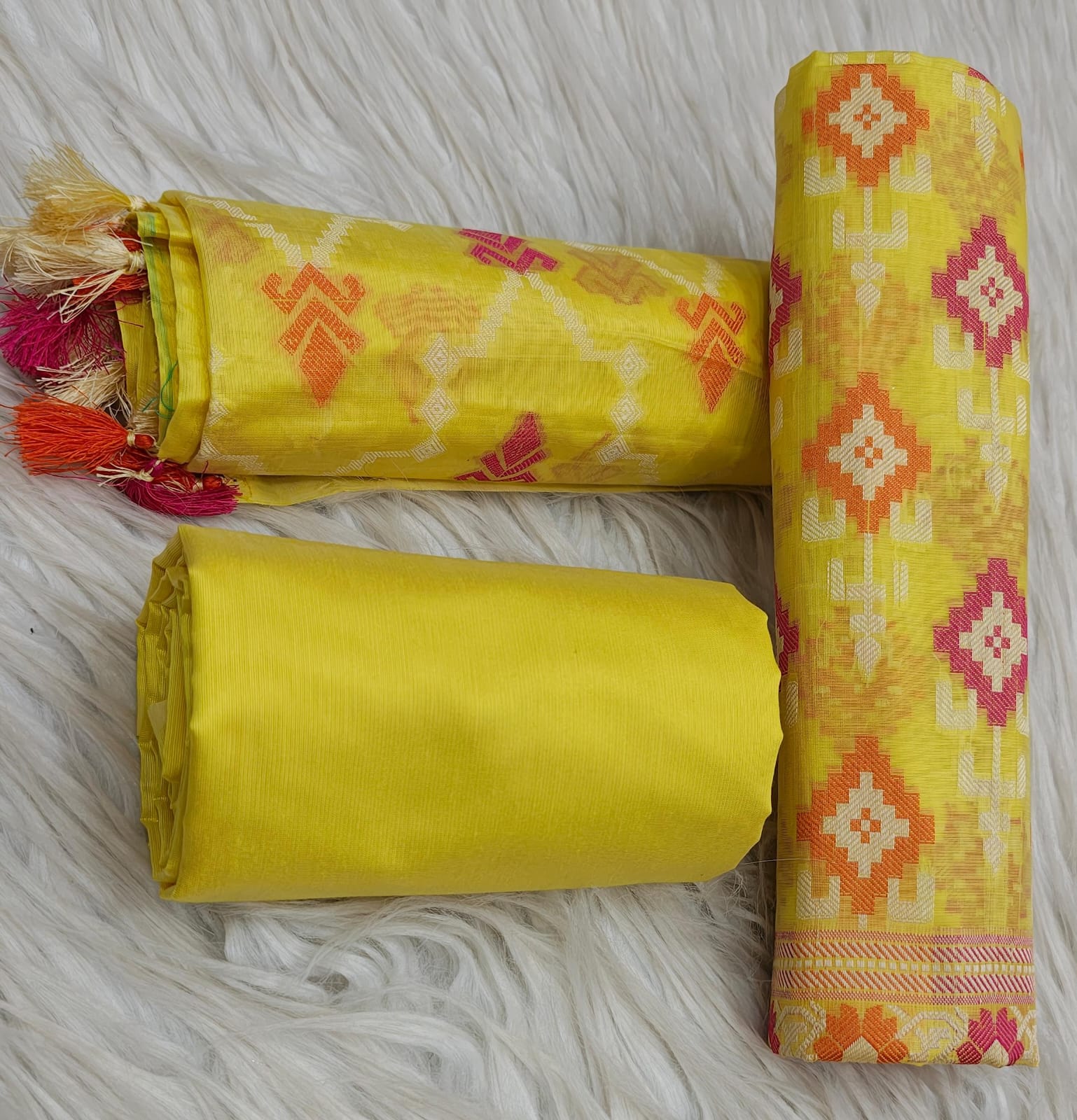 Mercerised cotton 3pc suit