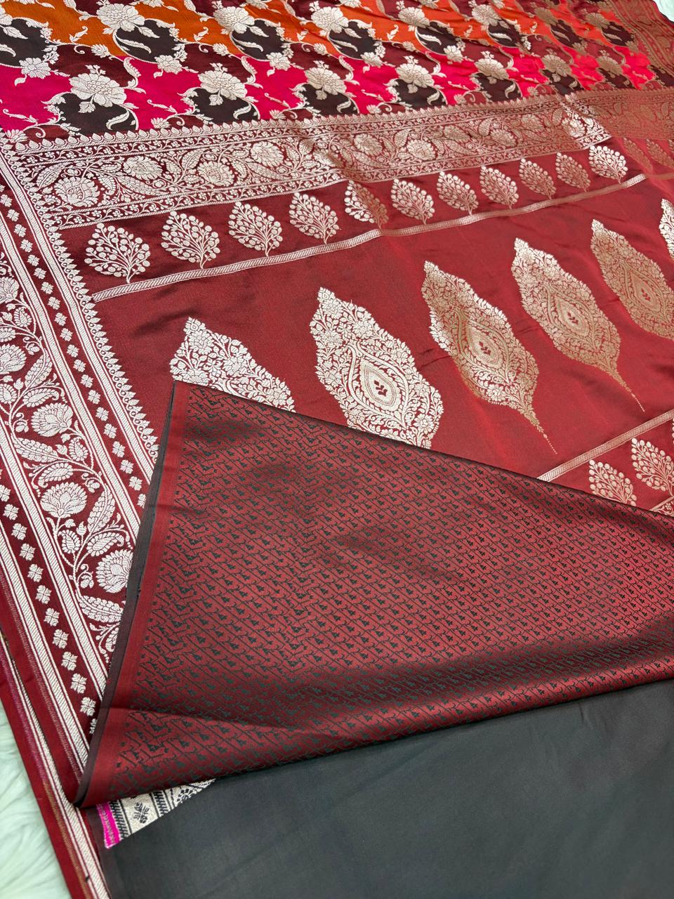 Mashru Katan Rangkat Banarasi Border Saree