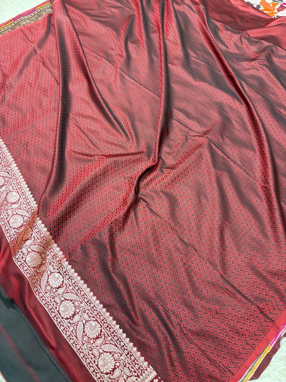 Mashru Katan Rangkat Banarasi Border Saree