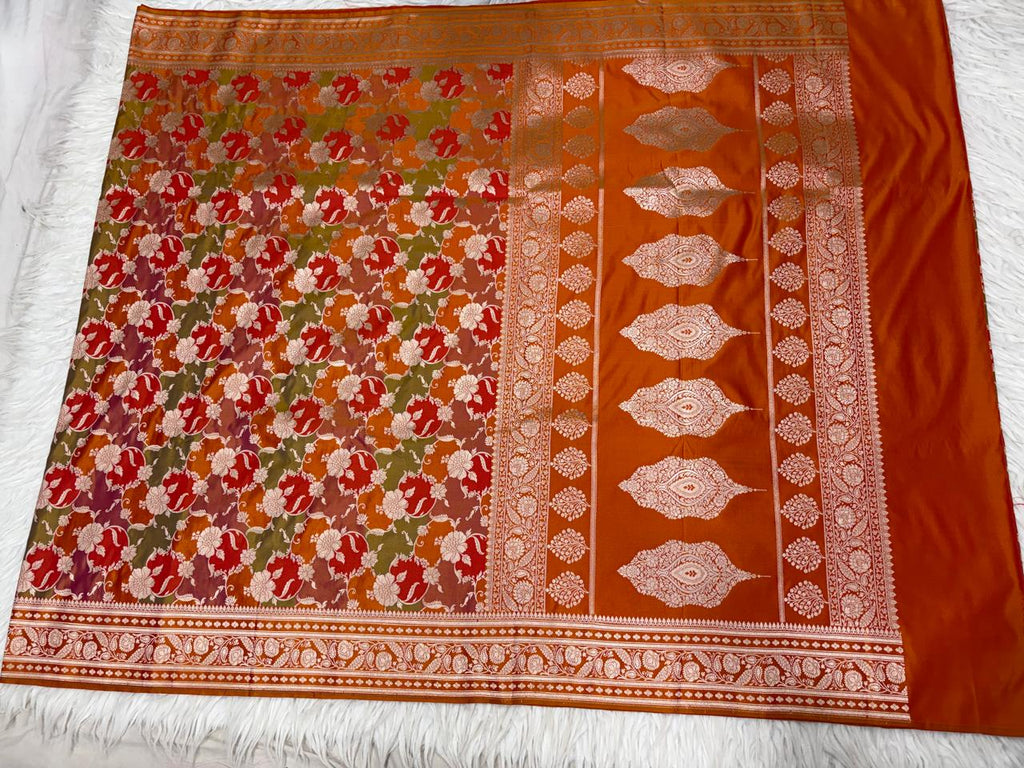 Mashru Katan Rangkat Banarasi Border Saree