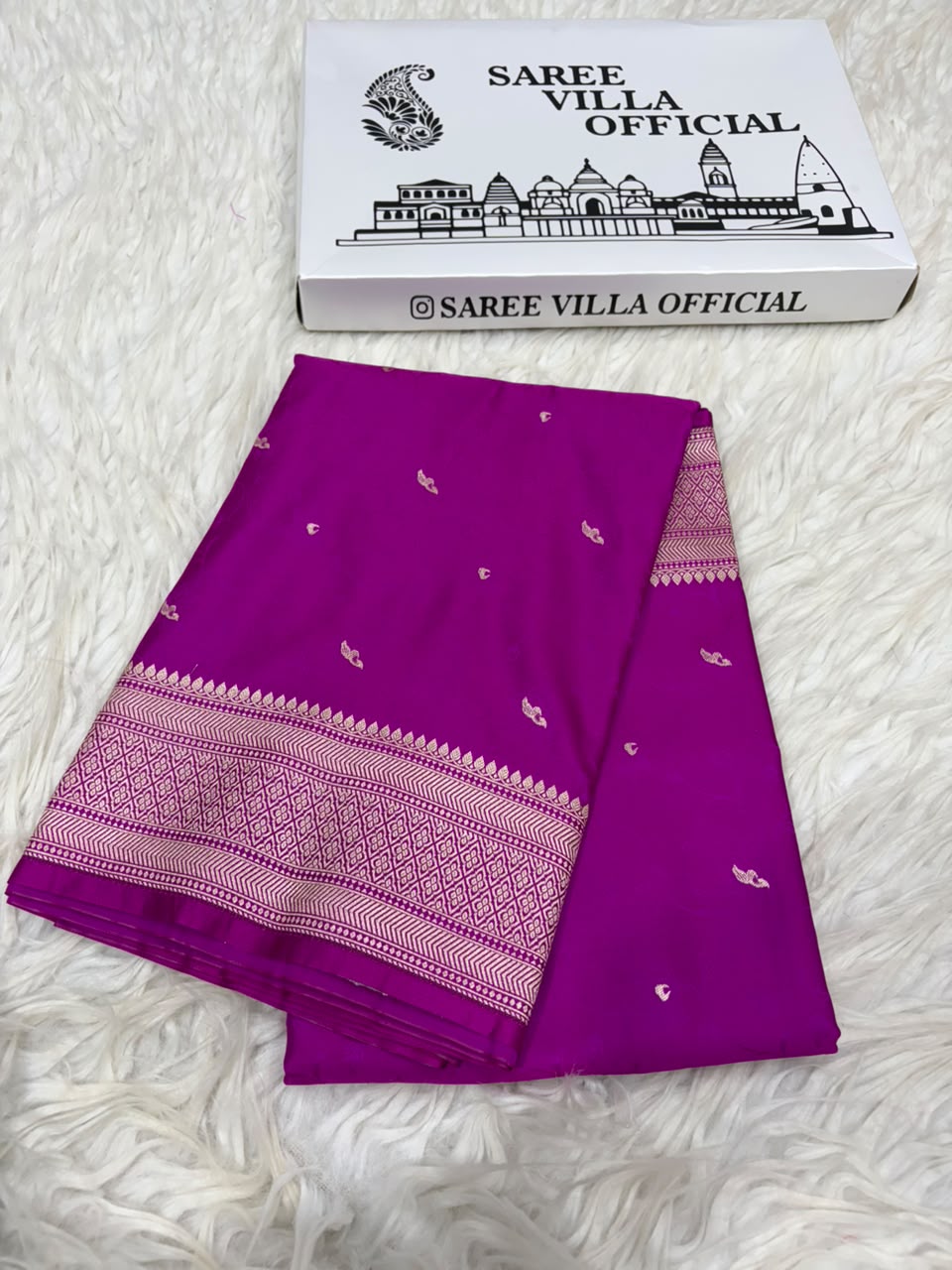 Premium Banarasi Mashru Katan Silk Saree Allover Zari Minakari Weave