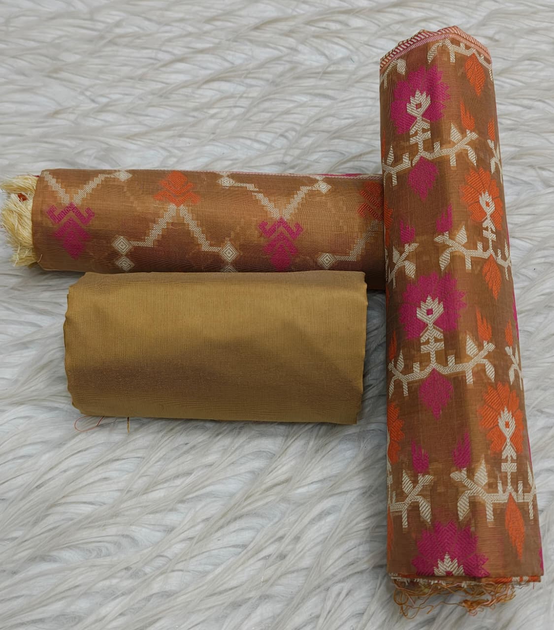 Mercerised cotton 3pc suit
