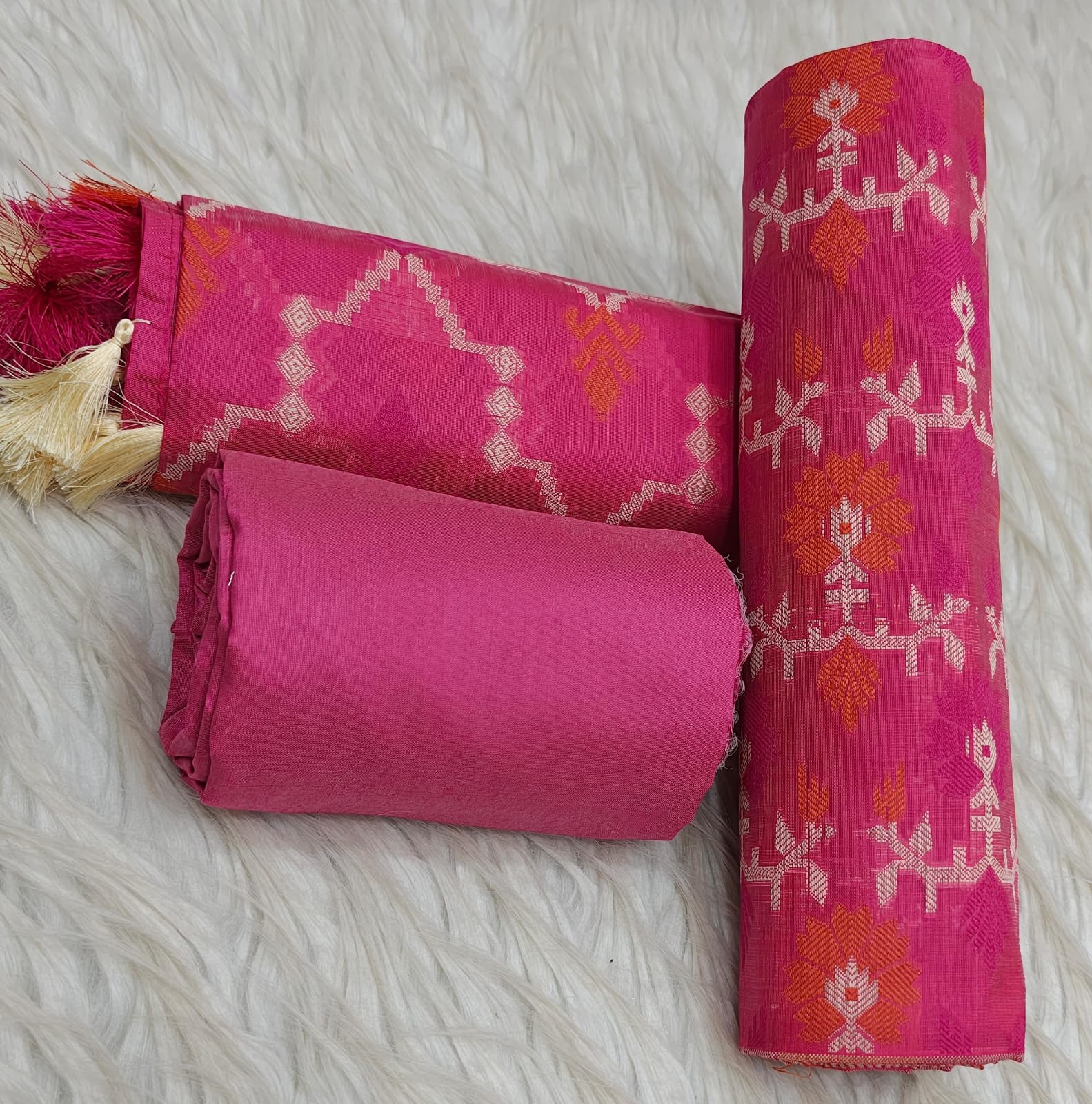 Mercerised cotton 3pc suit
