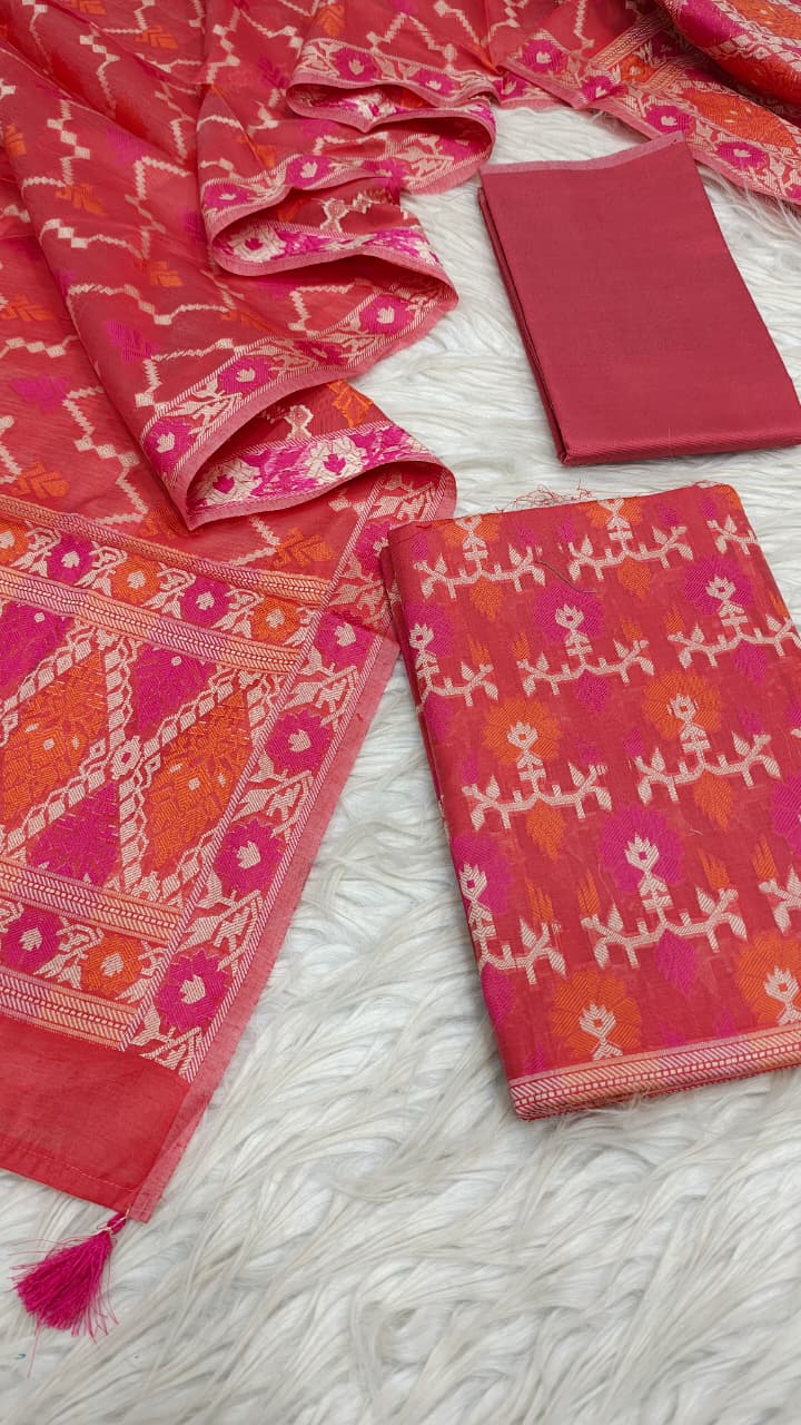 Mercerised cotton 3pc suit