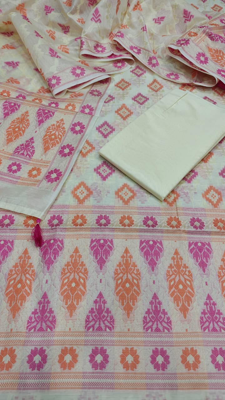 Mercerised cotton 3pc suit
