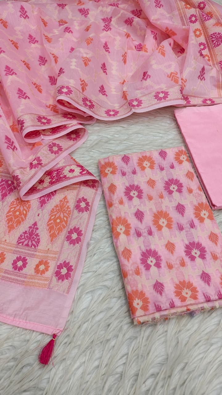 Mercerised cotton 3pc suit