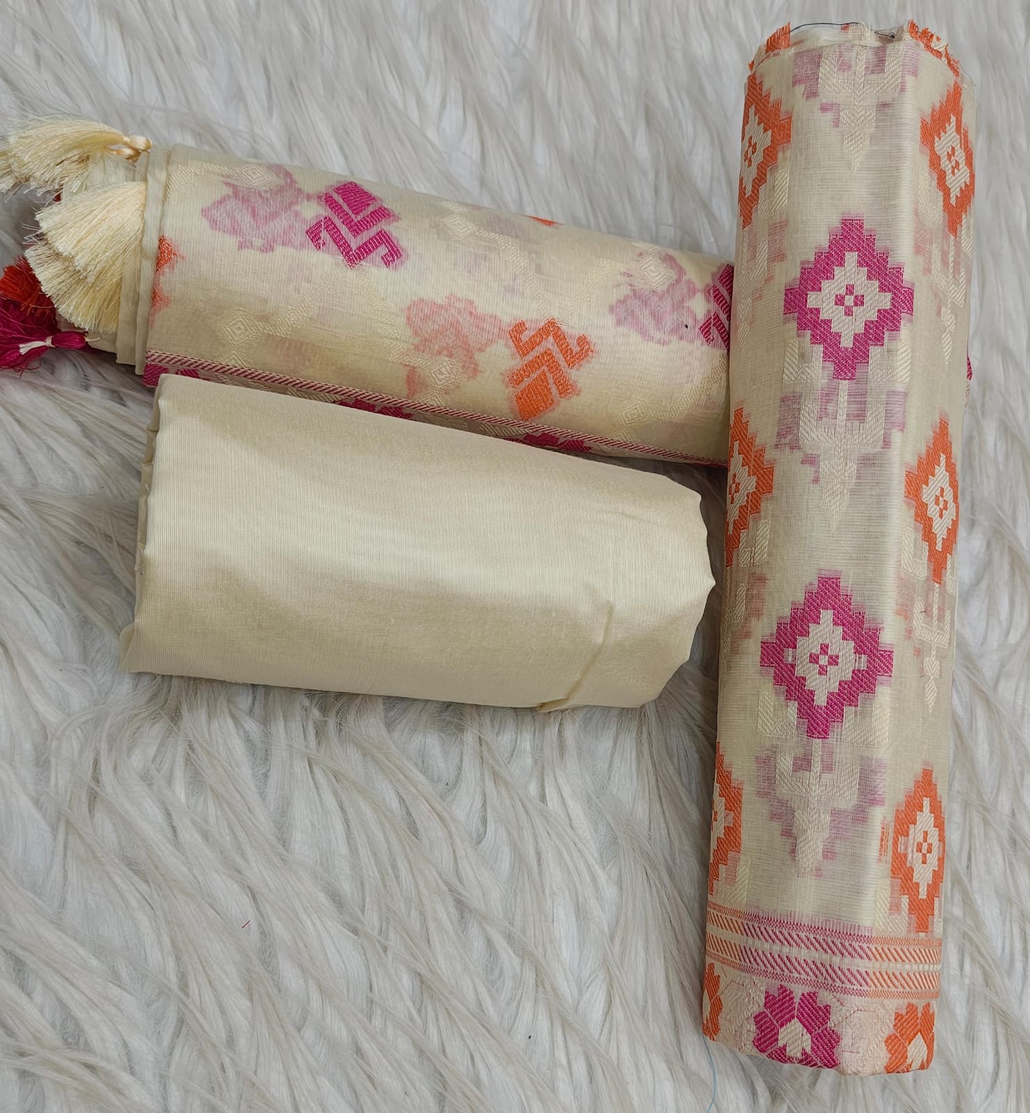 Mercerised cotton 3pc suit