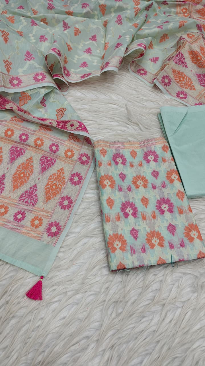 Mercerised cotton 3pc suit