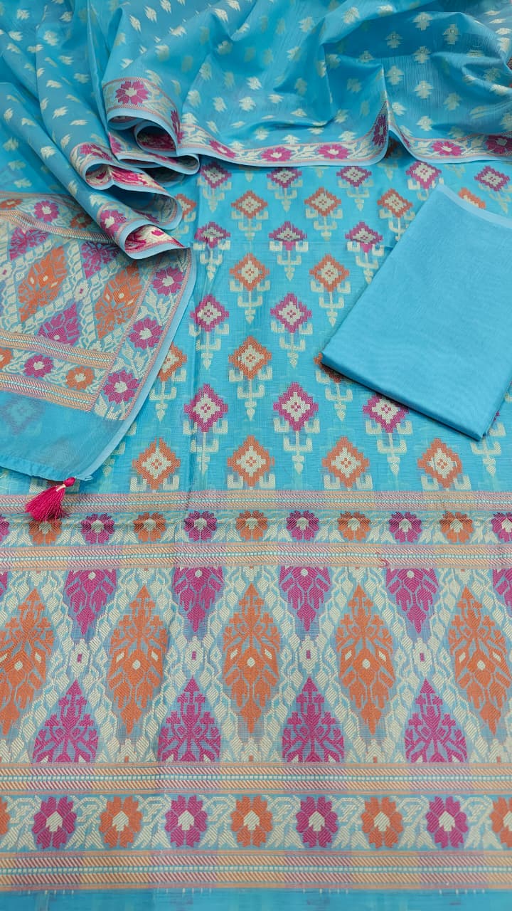 Mercerised cotton 3pc suit